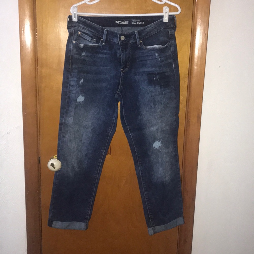 distressed jeans